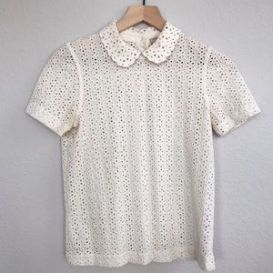 J Crew Eyelet Top